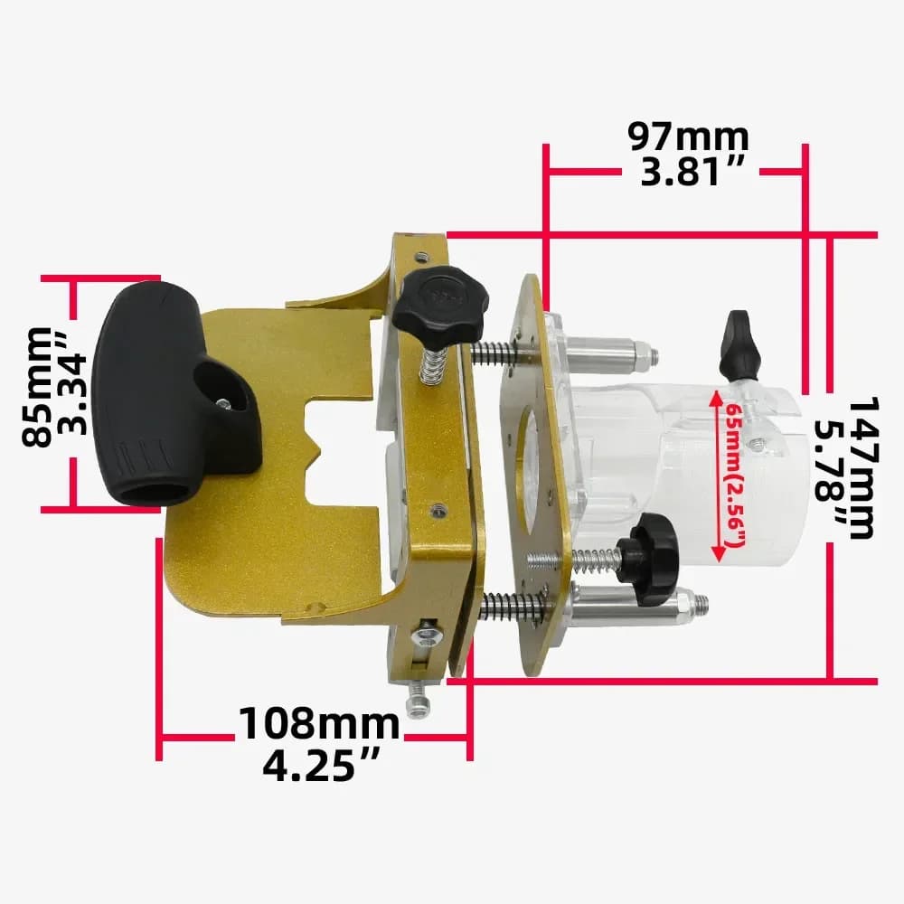 Maschera per mortasatrice per fresatrice da 65mm