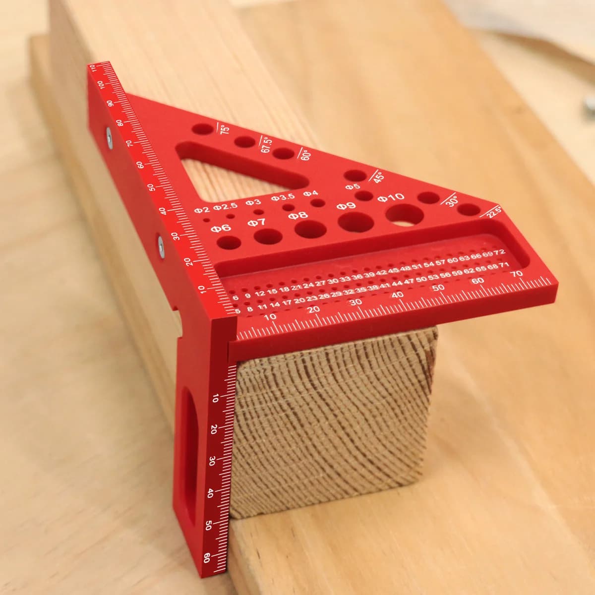 Righello di misura plastico 3D multiangolo con goniometro