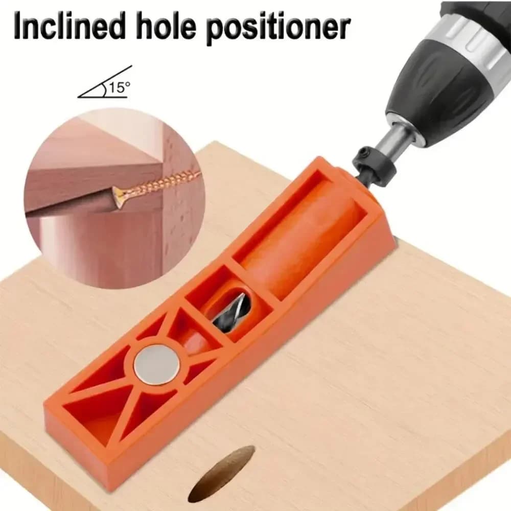 Localizzatore obliquo e guida per fori a tasca per lavorazione del legno