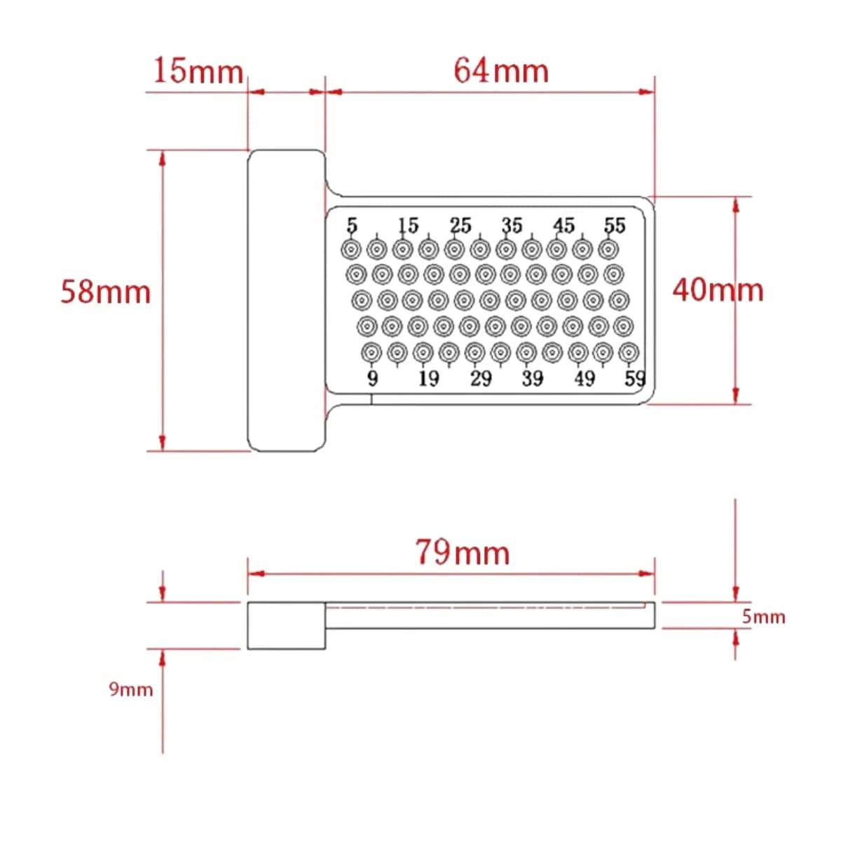Righello a T da 60 mm per tracciatura e calibro per segnatura