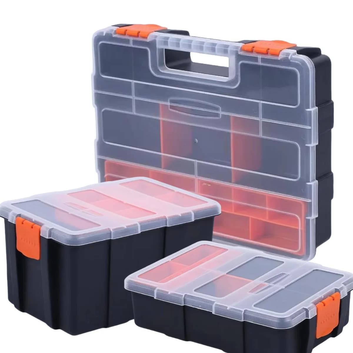 Scatola portatile multi-scomparto in plastica per ferramenta