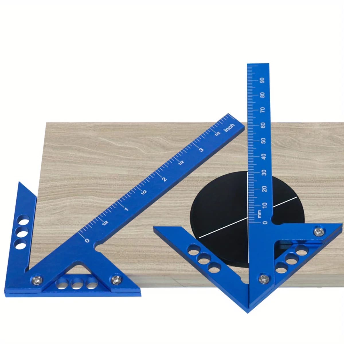 Gauge per marcatura con puntino centrale in alluminio, righello 45/90 gradi