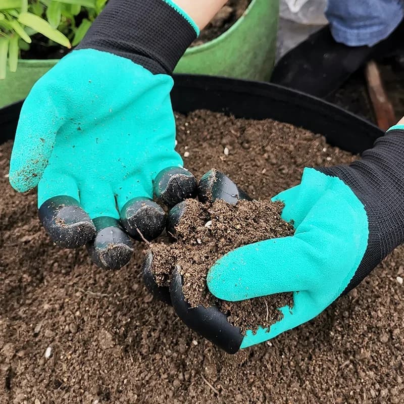 Guanti da giardinaggio con artigli integrati per scavare
