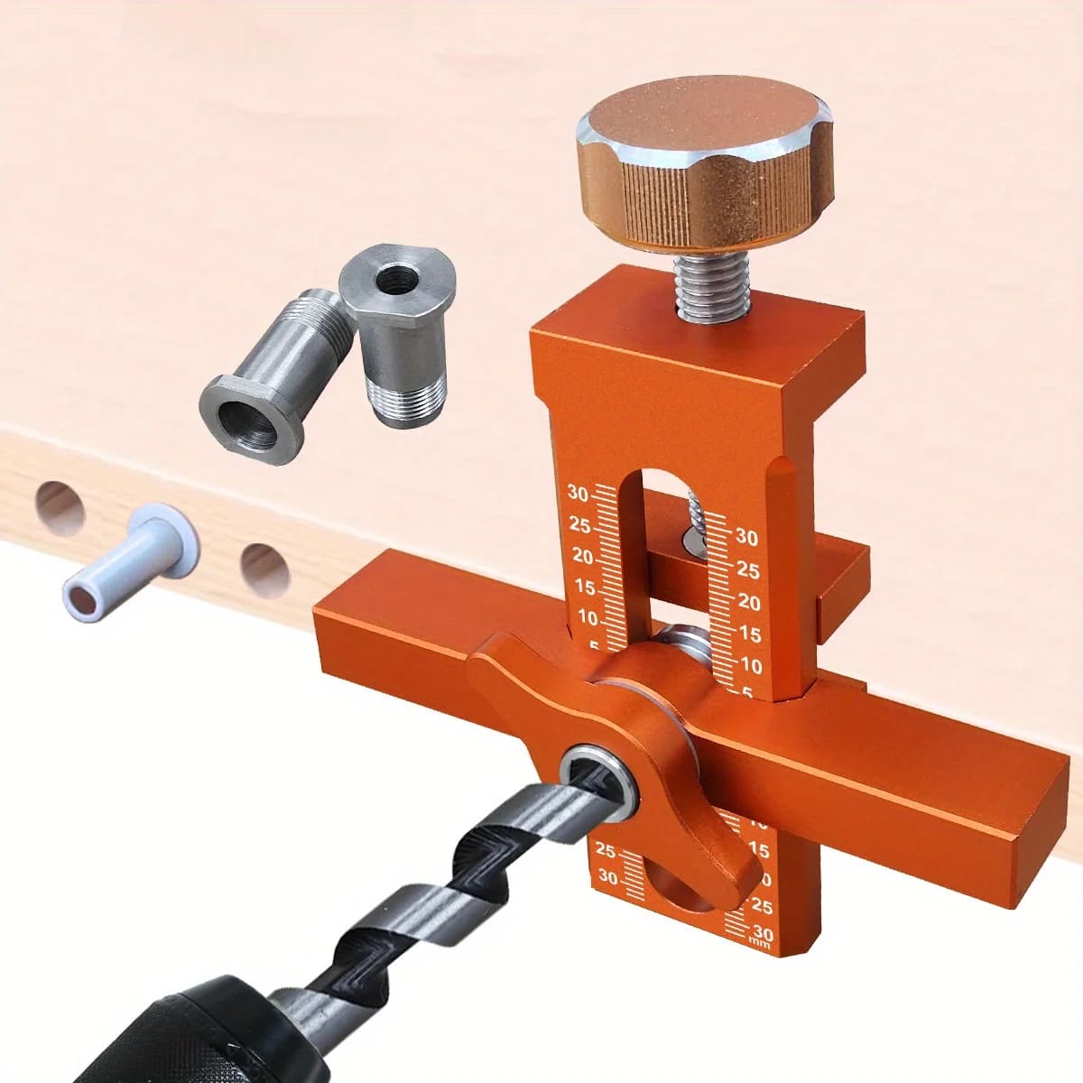 Jig 2-in-1 per installazione ante armadio con guida per trapano