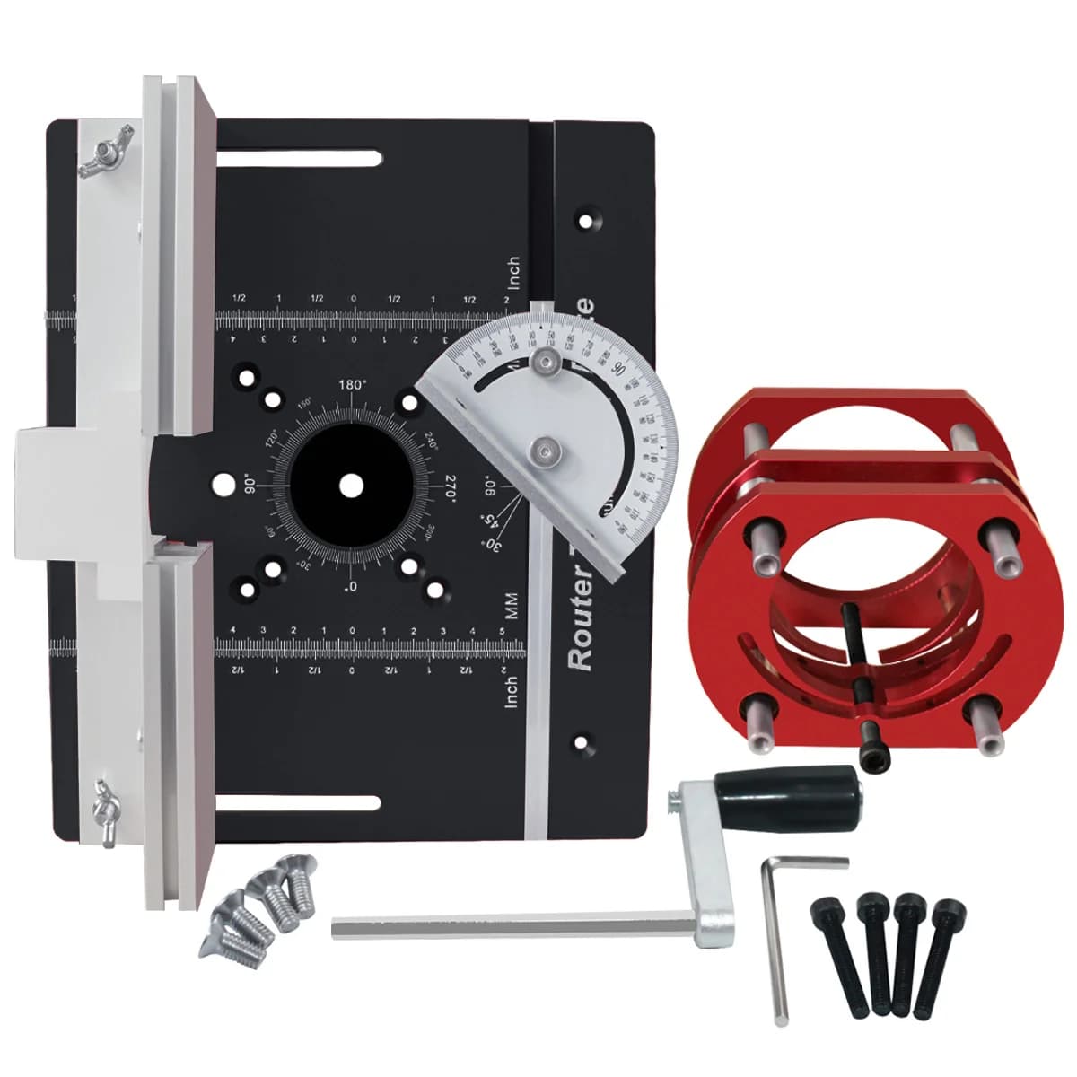 Set piastra inserto e sollevatore per tavolo fresatrice