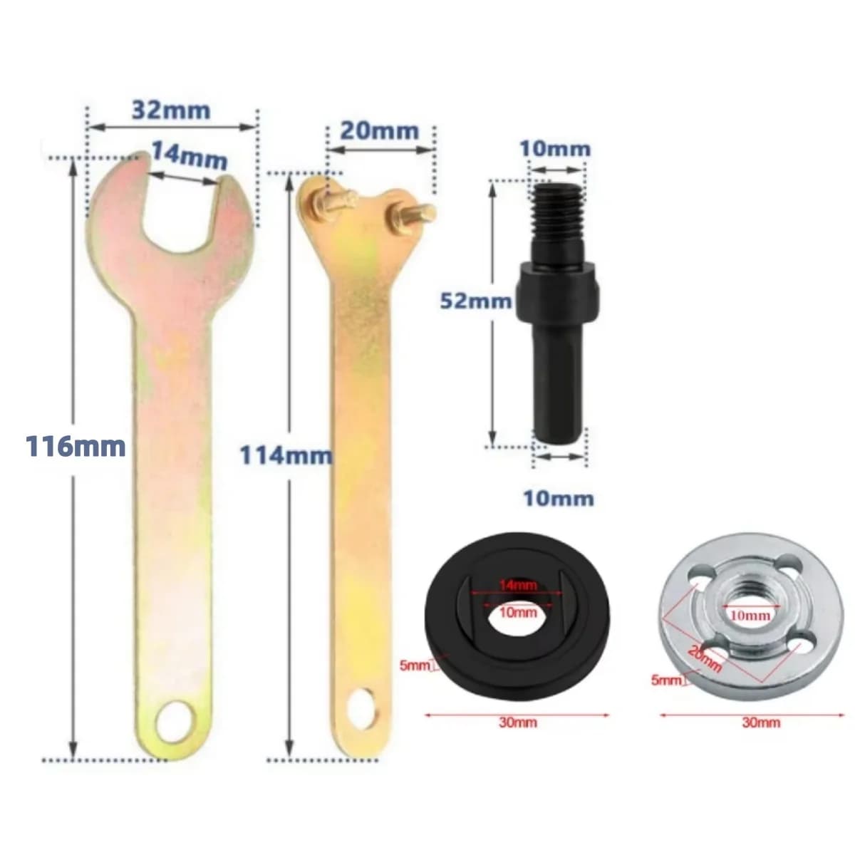 Adattatore barra di collegamento da trapano 10mm a smerigliatrice angolare