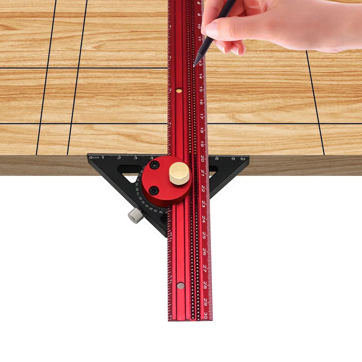 Righello a T in alluminio di precisione con tracciatura e gauge
