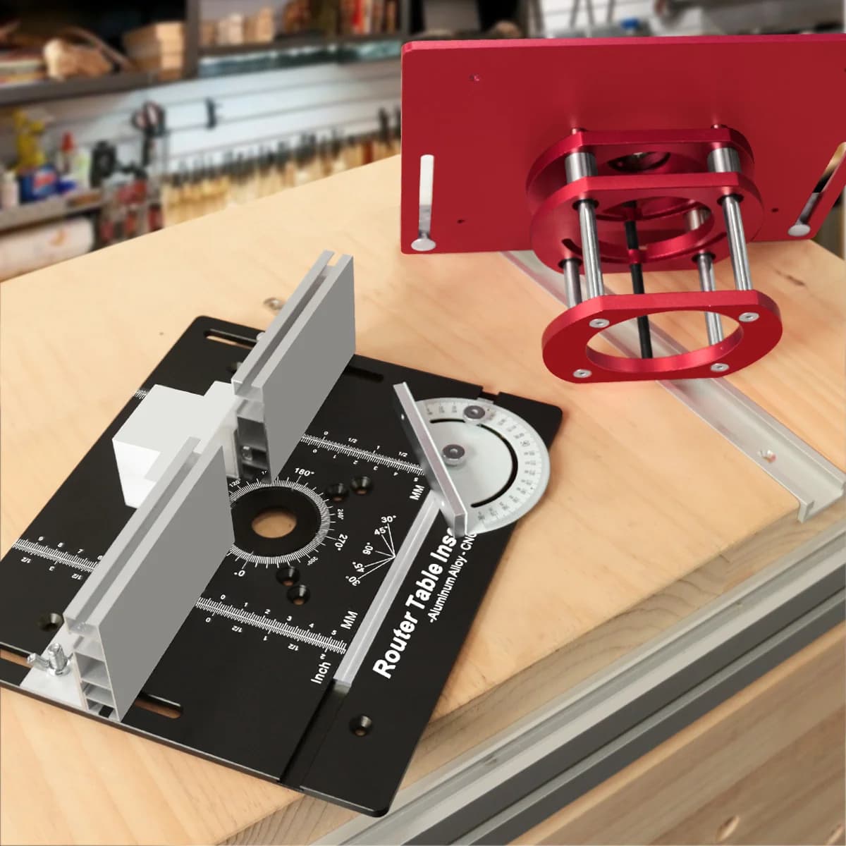 Set piastra inserto e sollevatore per tavolo fresatrice