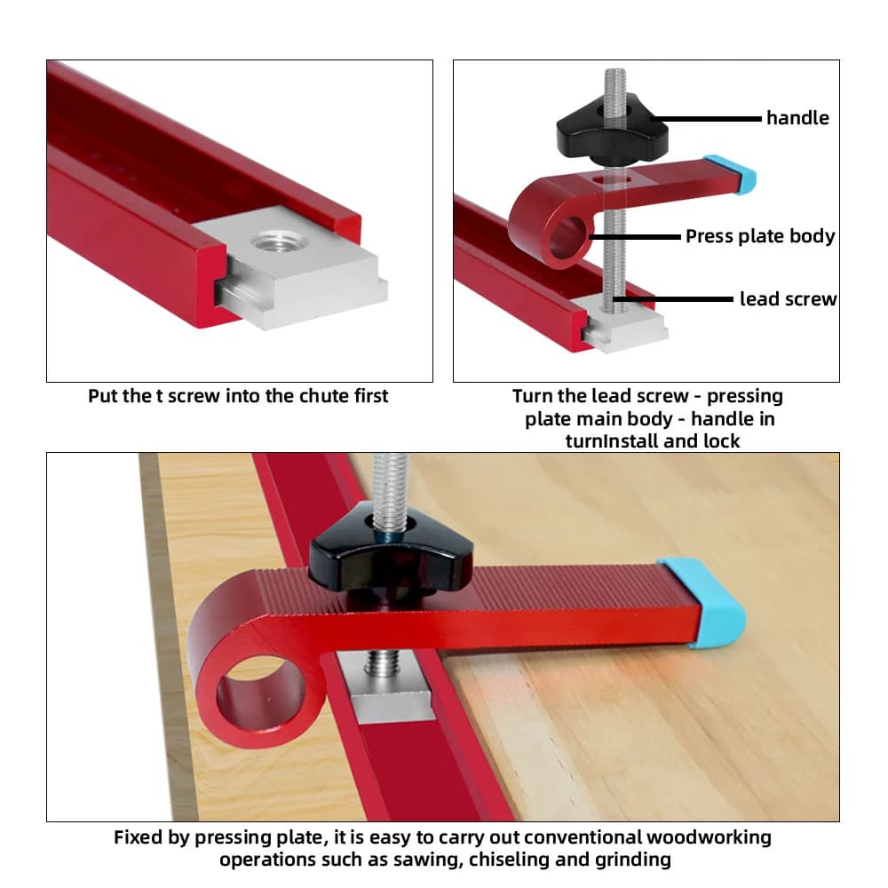 Morsetto universale per T-Track in alluminio