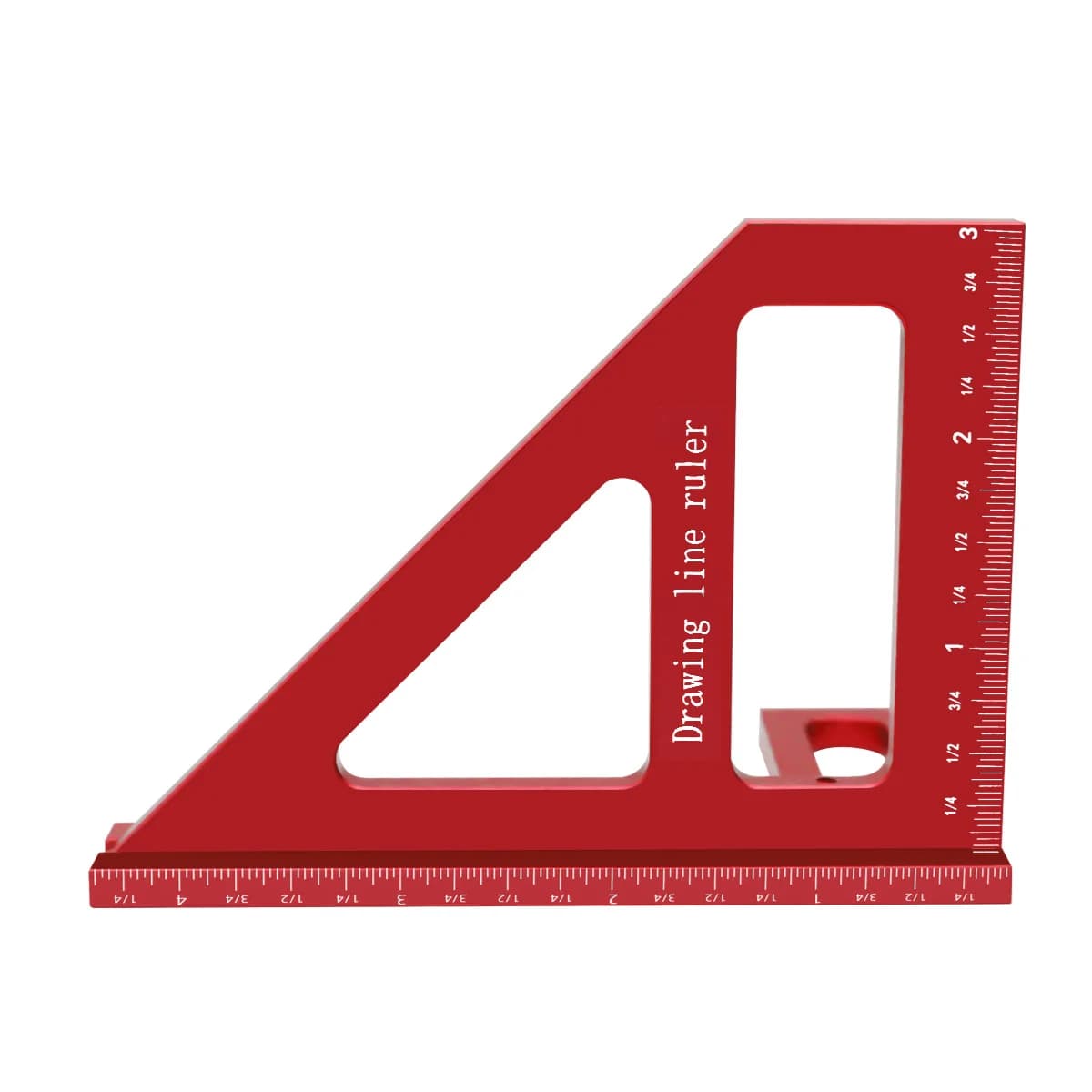 Righello triangolare per tagli obliqui in alluminio 45/90 gradi