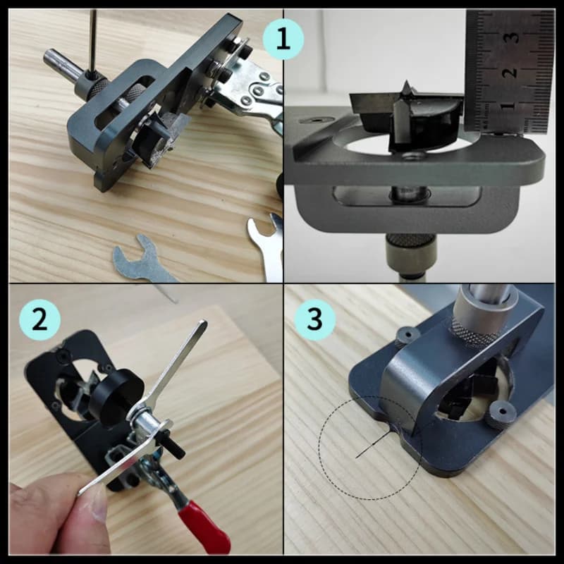 Guida per foratura cerniere 35mm per ante di mobili