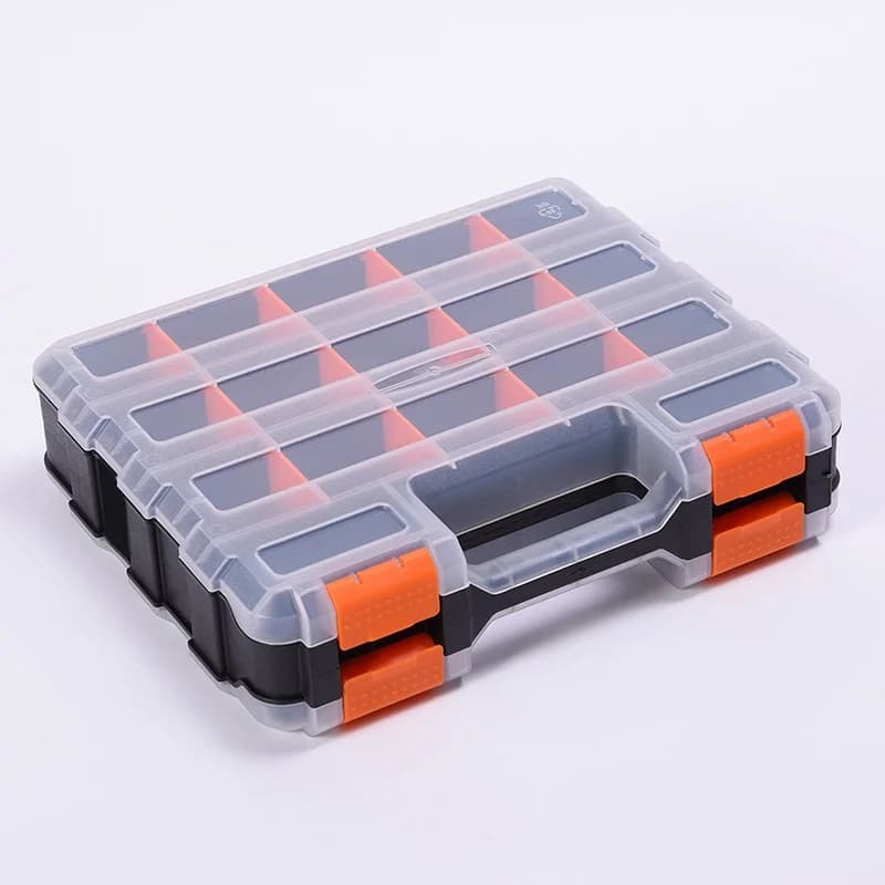 Scatola portaoggetti hardware in plastica doppia faccia
