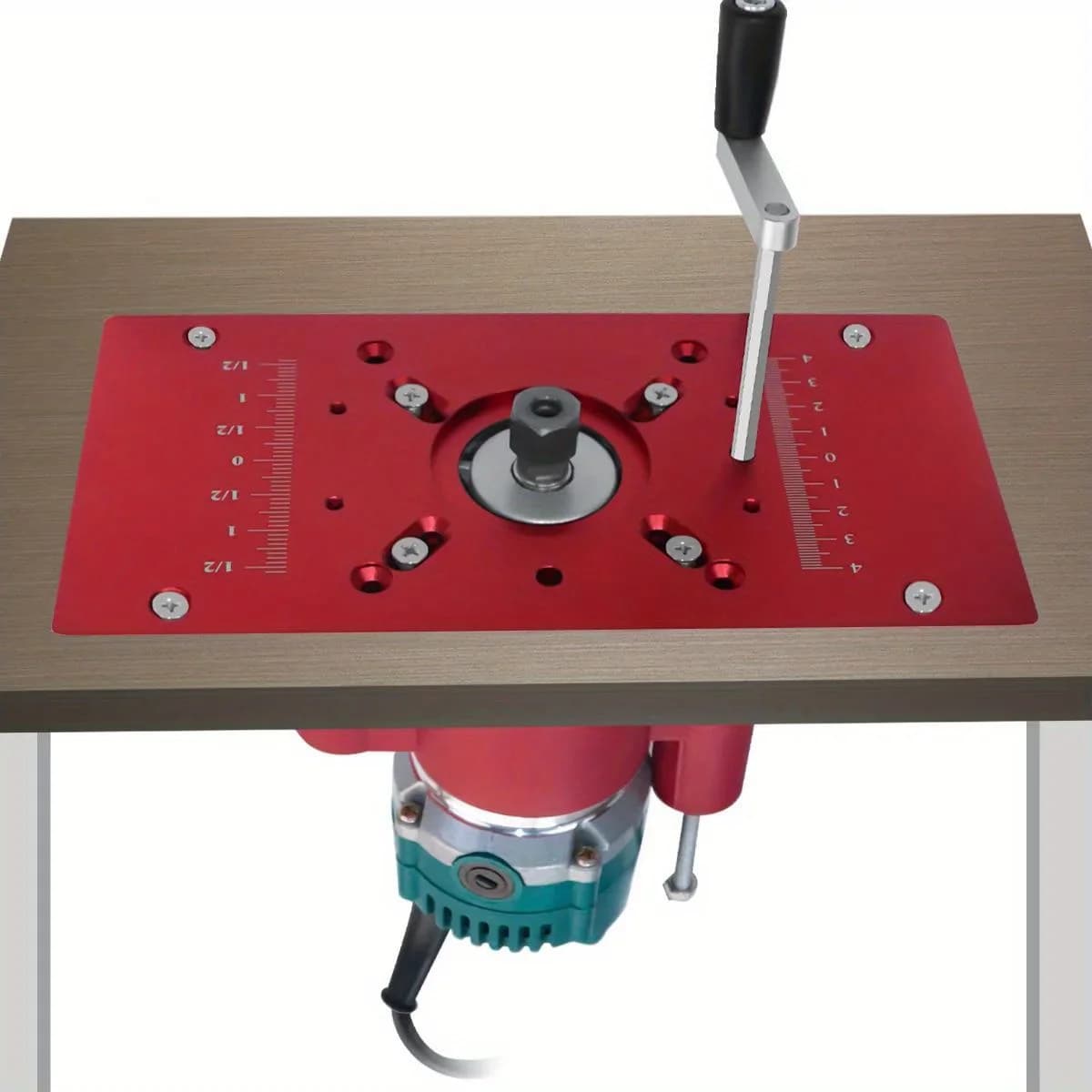 Base sistema di sollevamento fresatrice con piastra di inserimento tavolo
