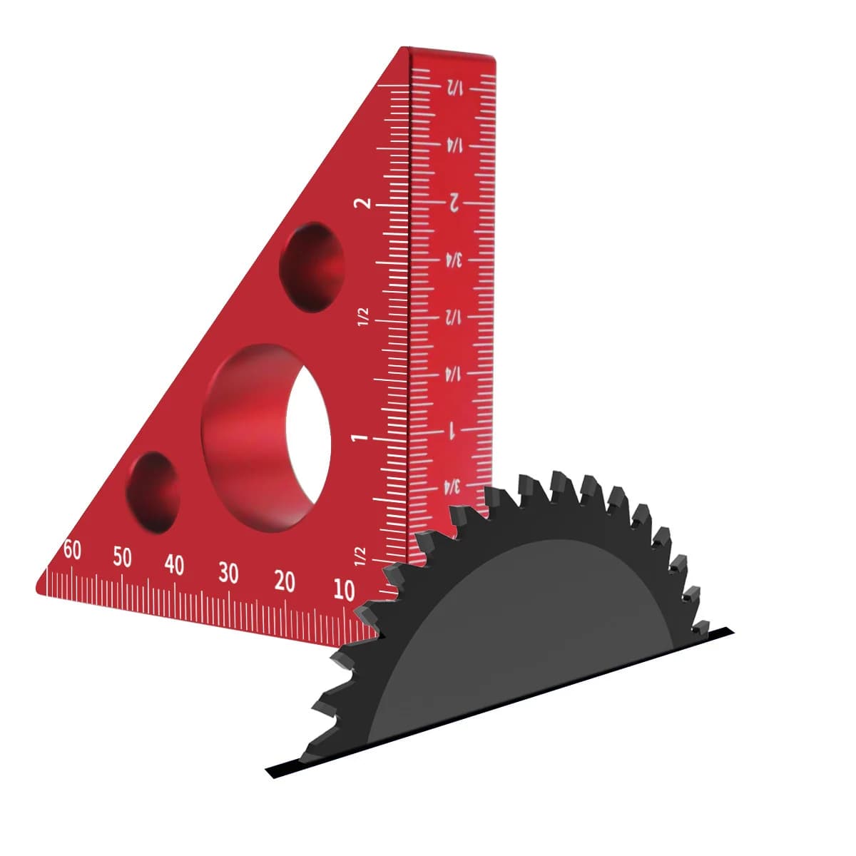 Righello di precisione ad angolo 45/90 gradi in alluminio