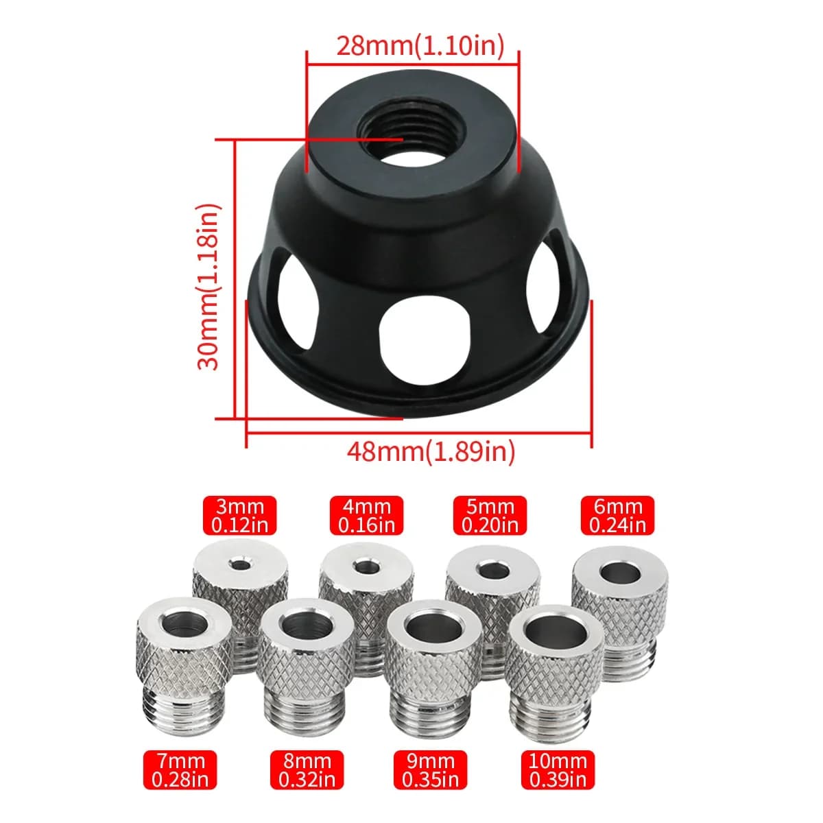 Kit Guida Fori Verticali in Alluminio 3-10mm