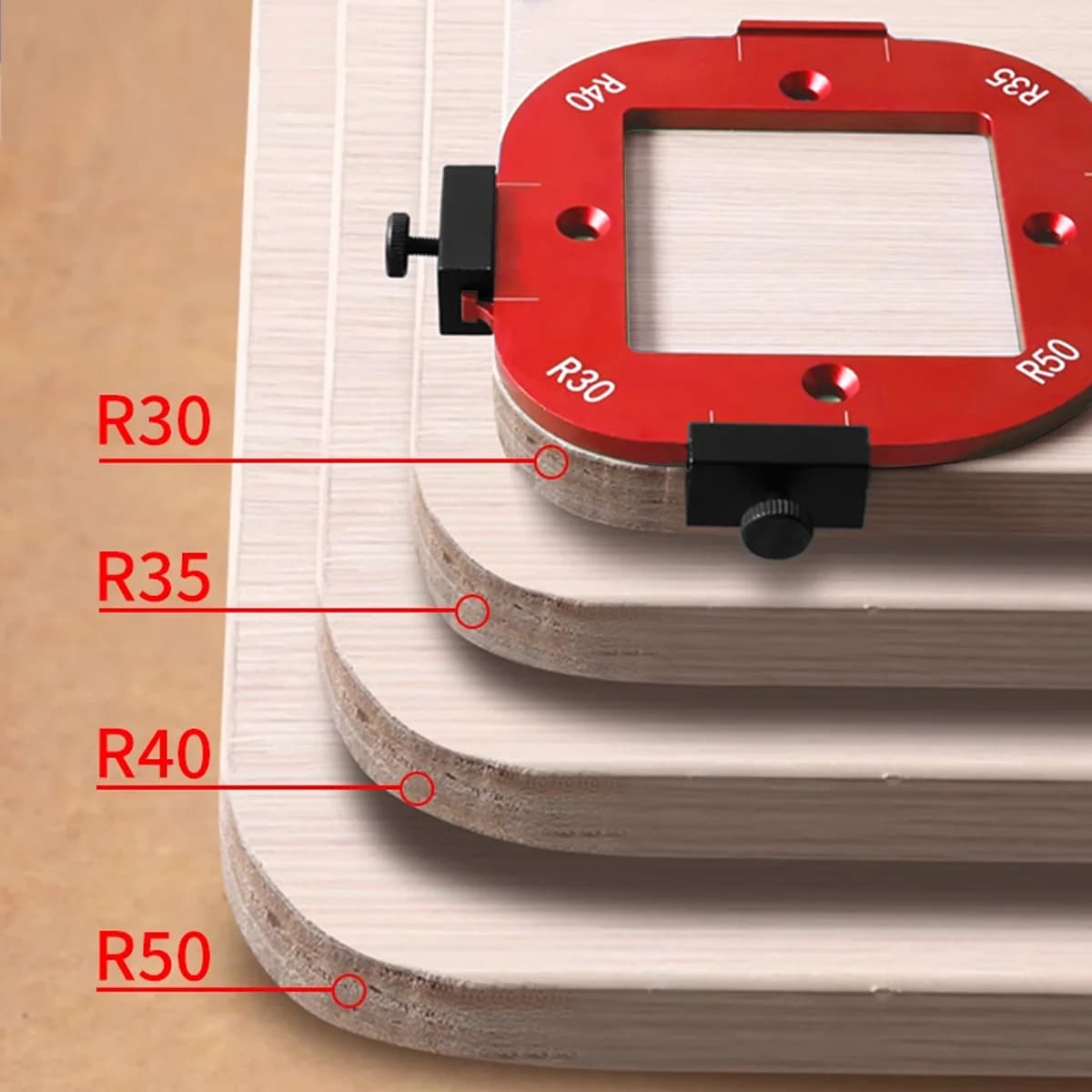 Dimostrazione angoli ad arco 4-in-1 per router