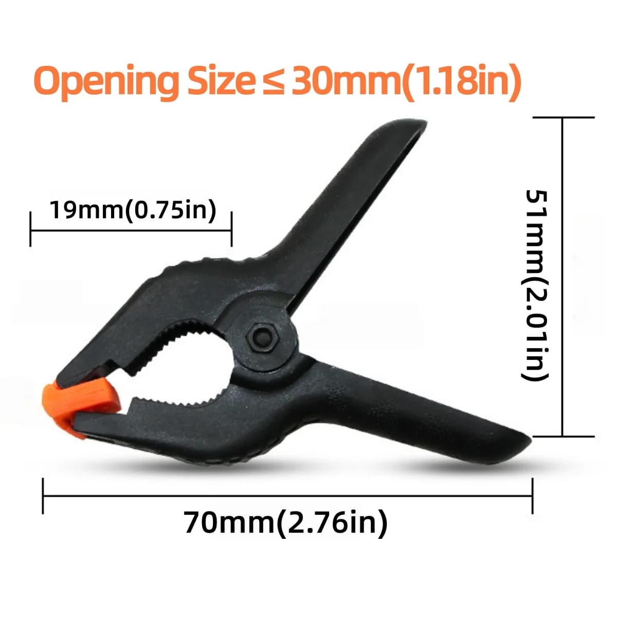 Confezione da 10 mollette a clip in plastica da 2 pollici