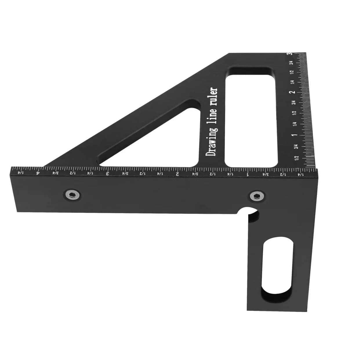 Righello triangolare per tagli obliqui in alluminio 45/90 gradi