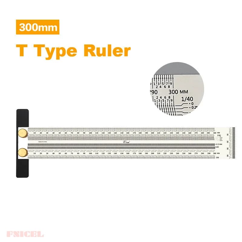 Righello tracciatore T-Type in acciaio inox ad alta precisione