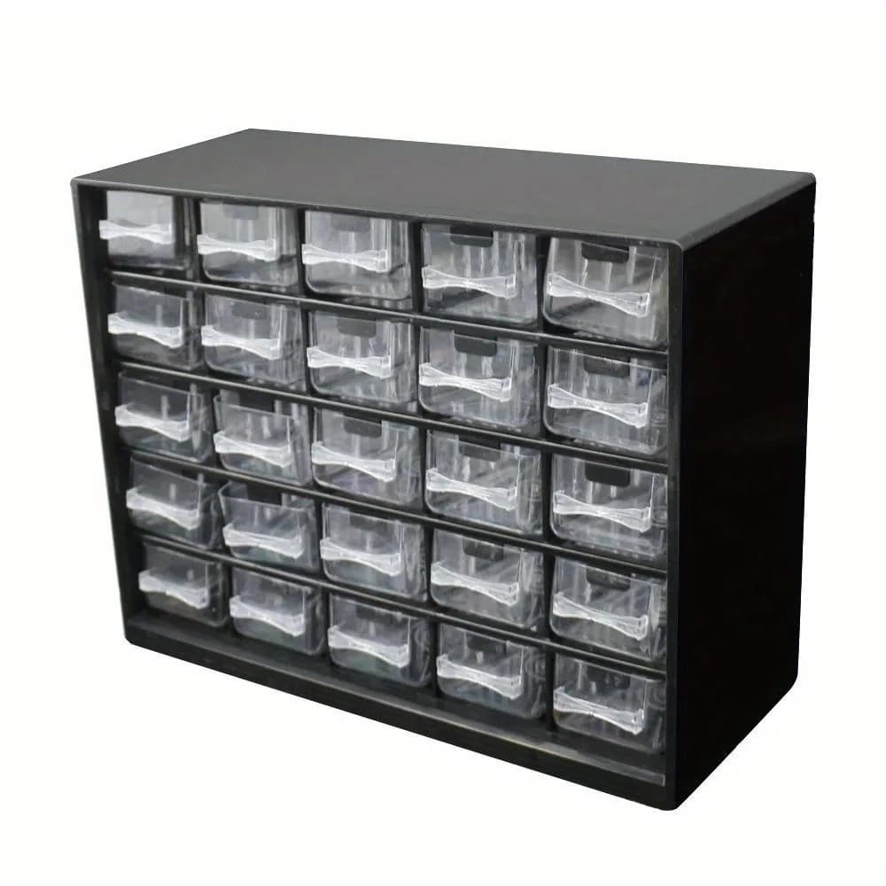 Cassetto portaoggetti a parete con 25 scomparti