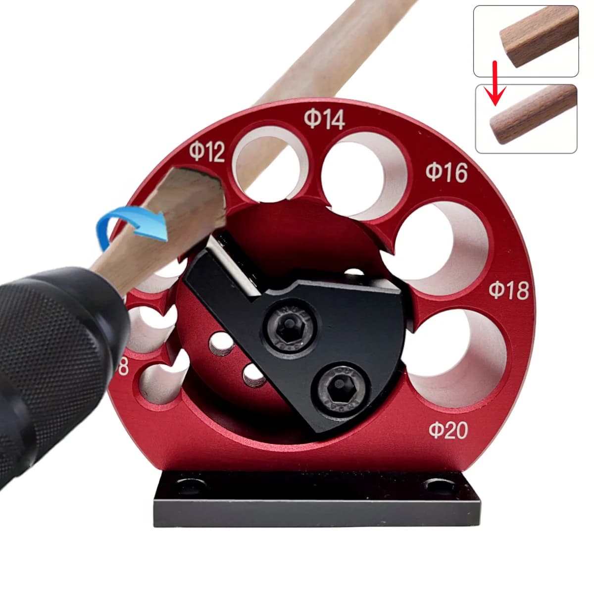 Jig regolabile per creare tasselli in legno, 8 fori, 8-20mm