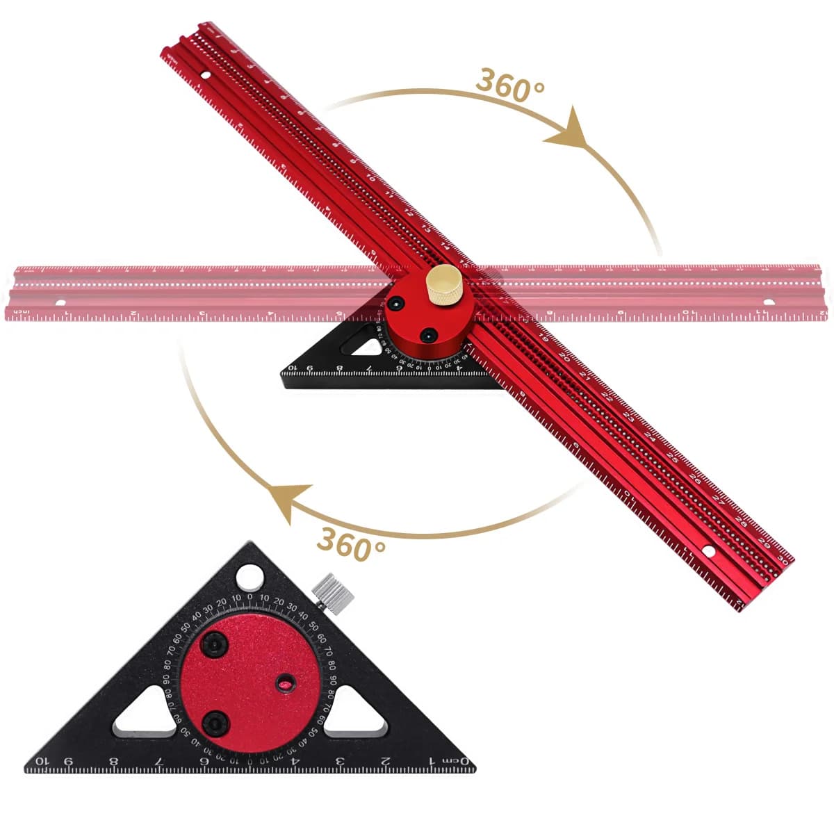 Righello a T in alluminio di precisione con tracciatura e gauge