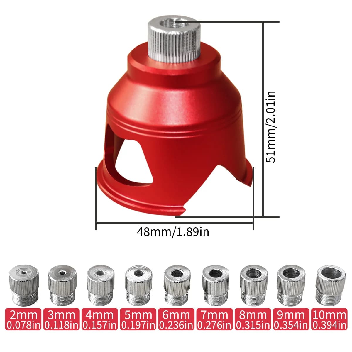 Kit guida trapano verticale per tasselli, 2-10mm