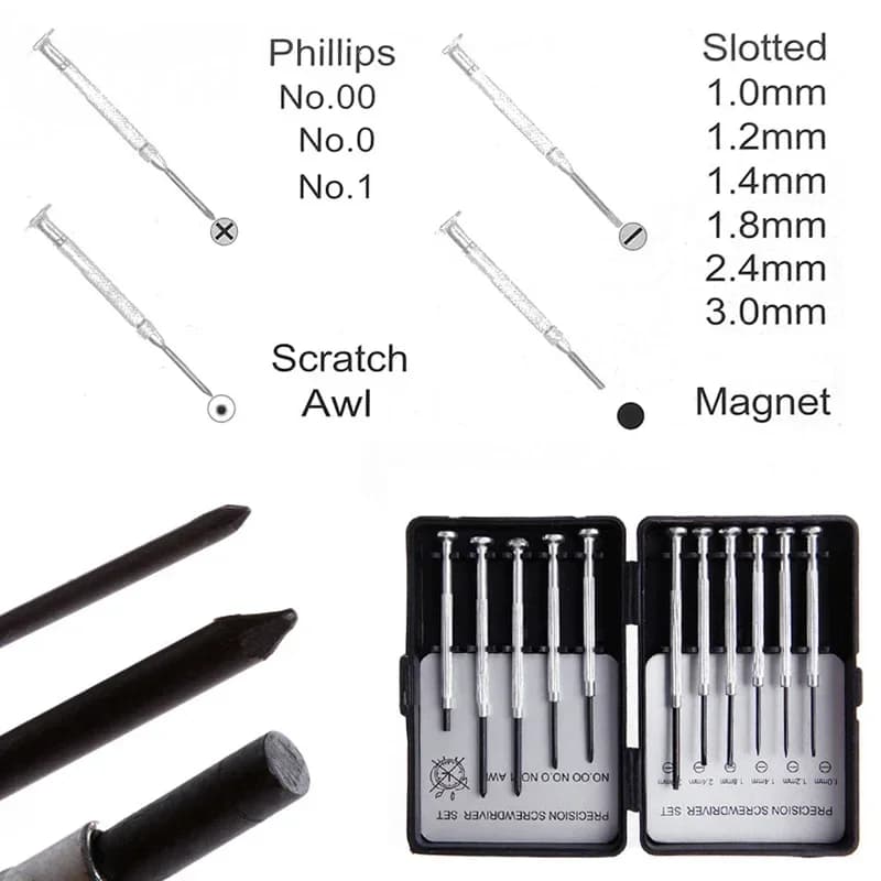 Set di cacciaviti di precisione mini da 11 pezzi
