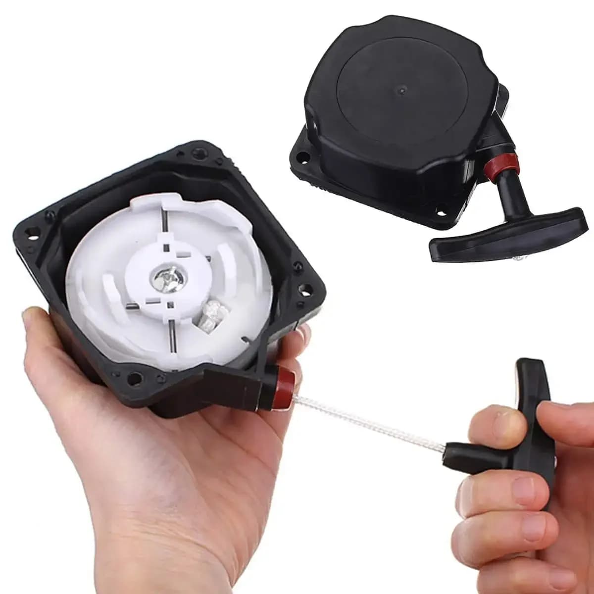 Avviatore a strappo nero universale per decespugliatori
