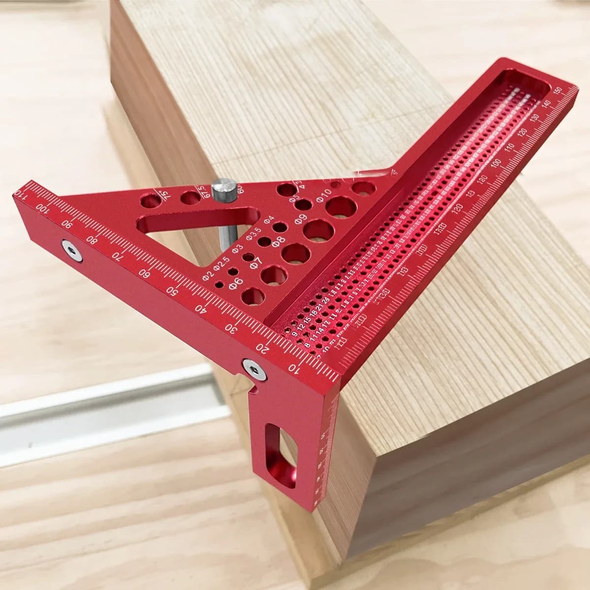 Righello di misura multiangolo 3D esteso con perno