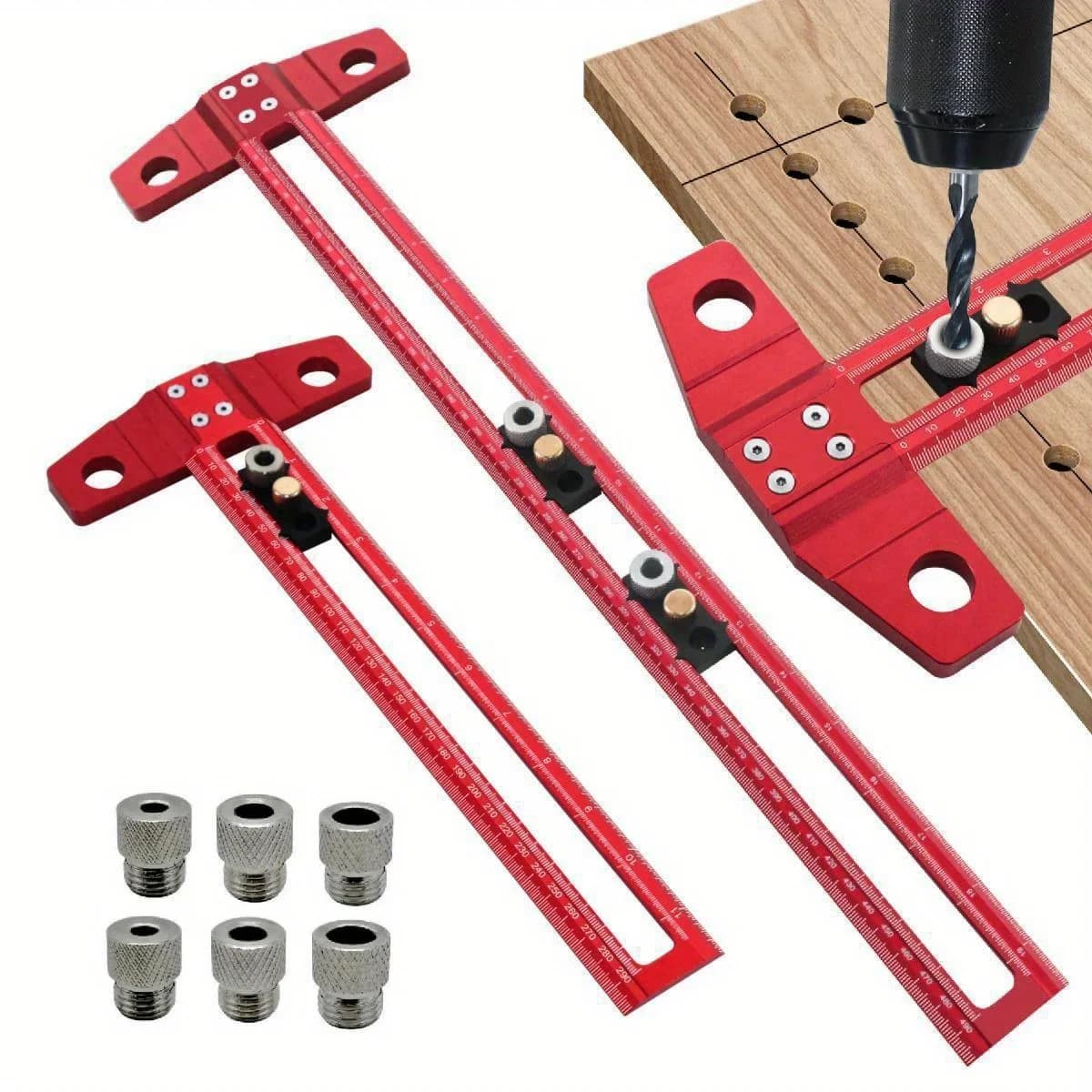 Puntatore per tasselli 2-in-1 con fermo regolabile