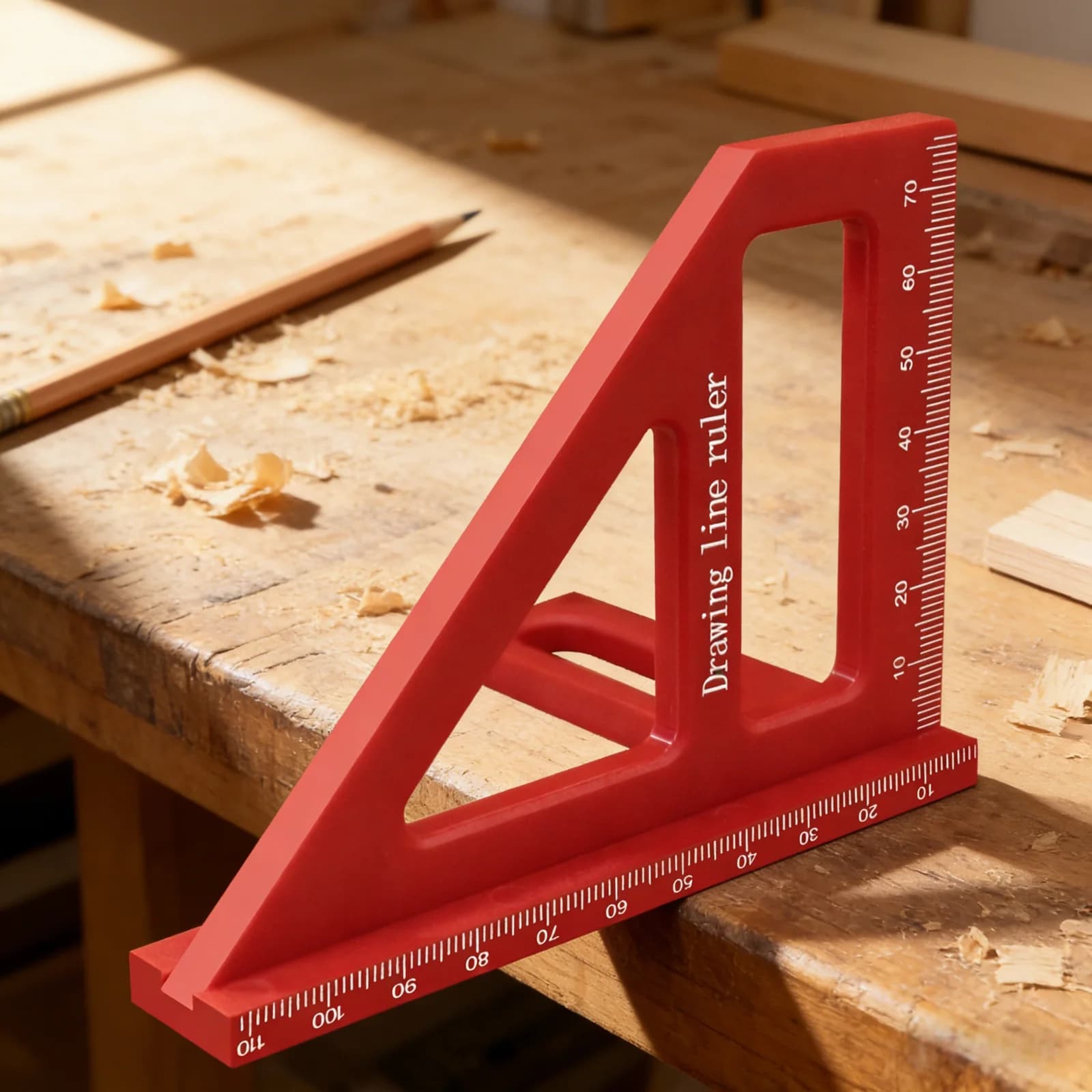 Goniometro a T 45/90 Gradi con Traccia Linee