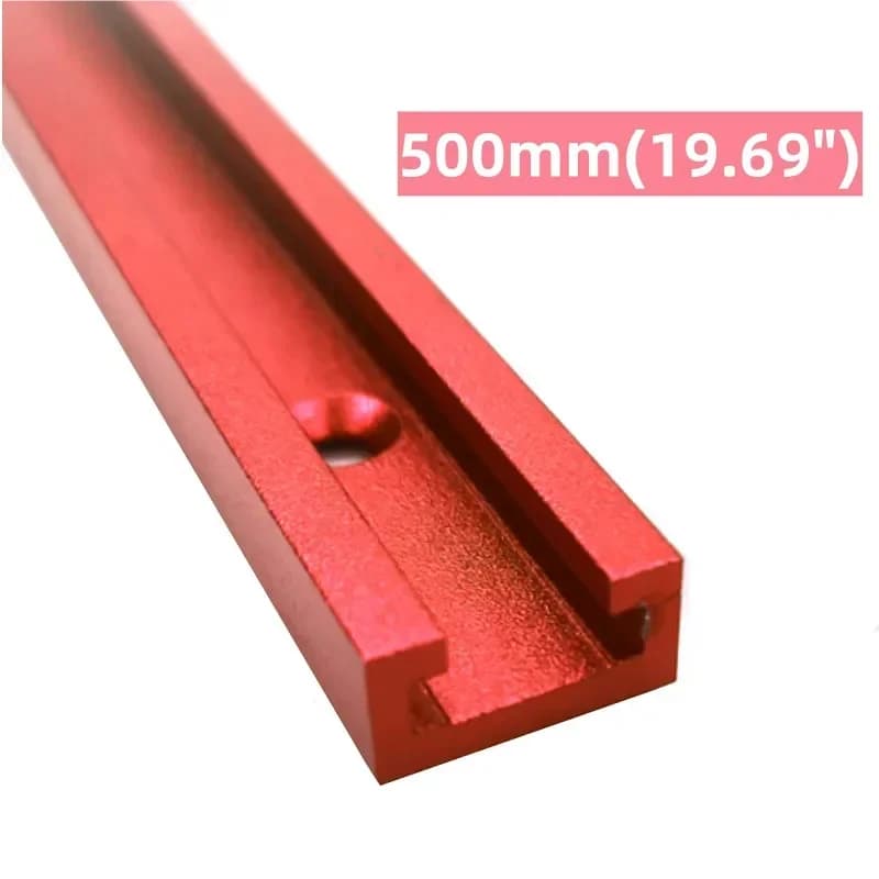 Binario a T doppio taglio 500mm con set manopole a bullone T