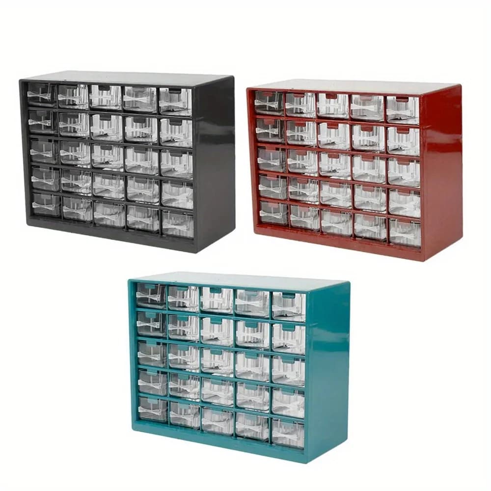 Cassetto portaoggetti a parete con 25 scomparti