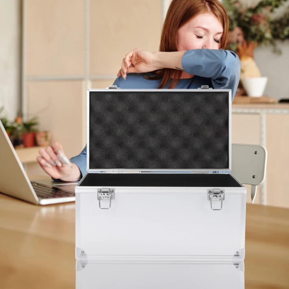 Valigetta porta attrezzi portatile rigida in alluminio