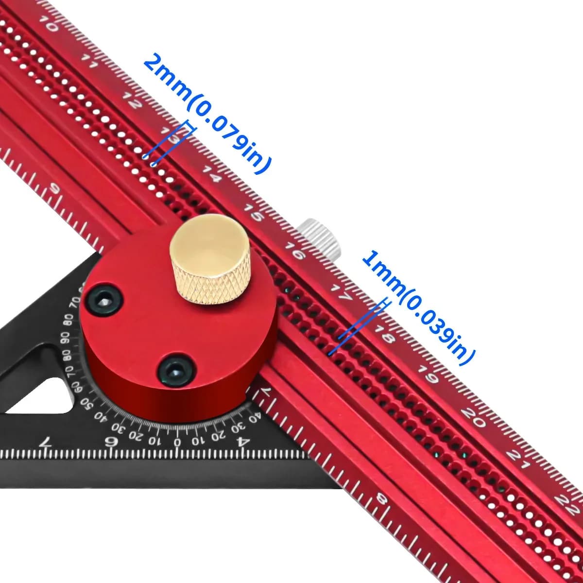Righello combinato da carpentiere a T 360 gradi
