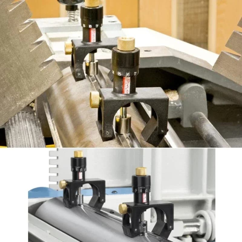 Dimostratore magnetico per regolazione lame pialla e calibro di altezza