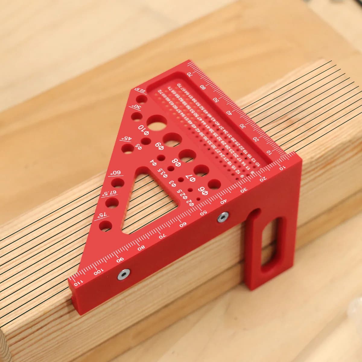 Righello di misurazione in plastica 3D multi-angolo