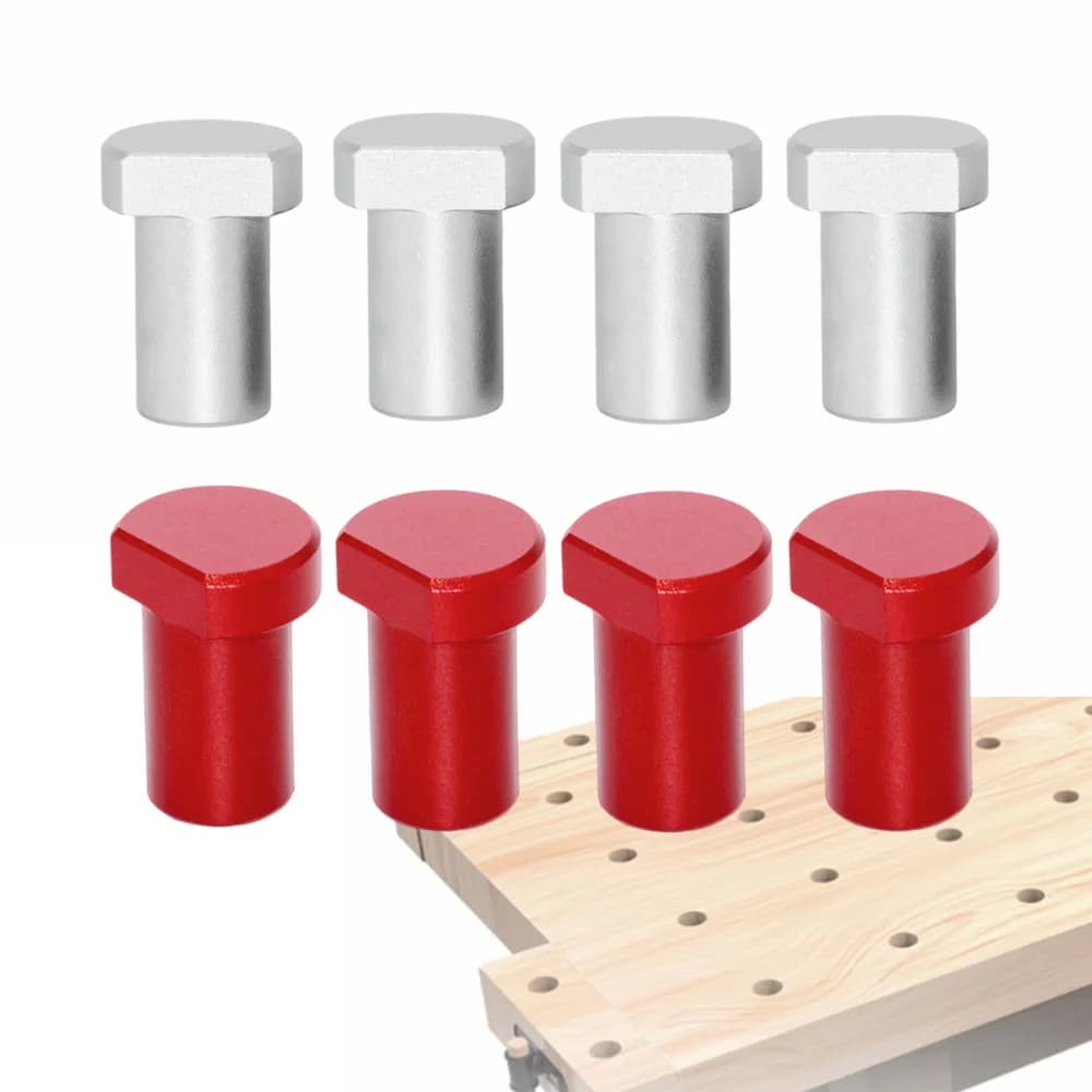 Cani di arresto per banco da lavoro in alluminio, 4 pz, 19/20mm