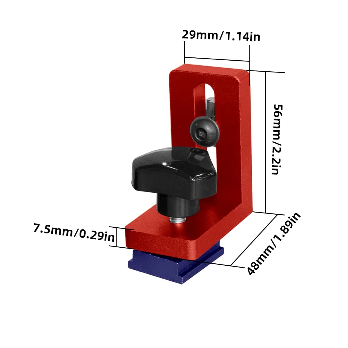 Set da 2 fermi fissi per guide oblique a T-slot tipo 30