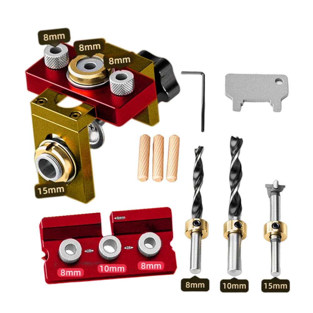 Kit Jig 3-in-1 Regolabile per Spine e Fori Tasca