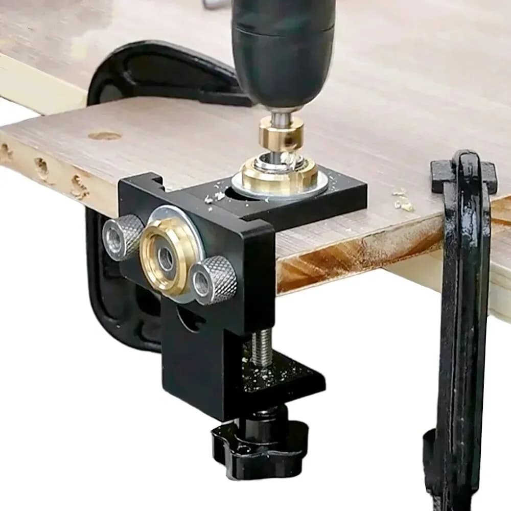 Dimatrice per tasselli e guida di foratura regolabile 3-in-1