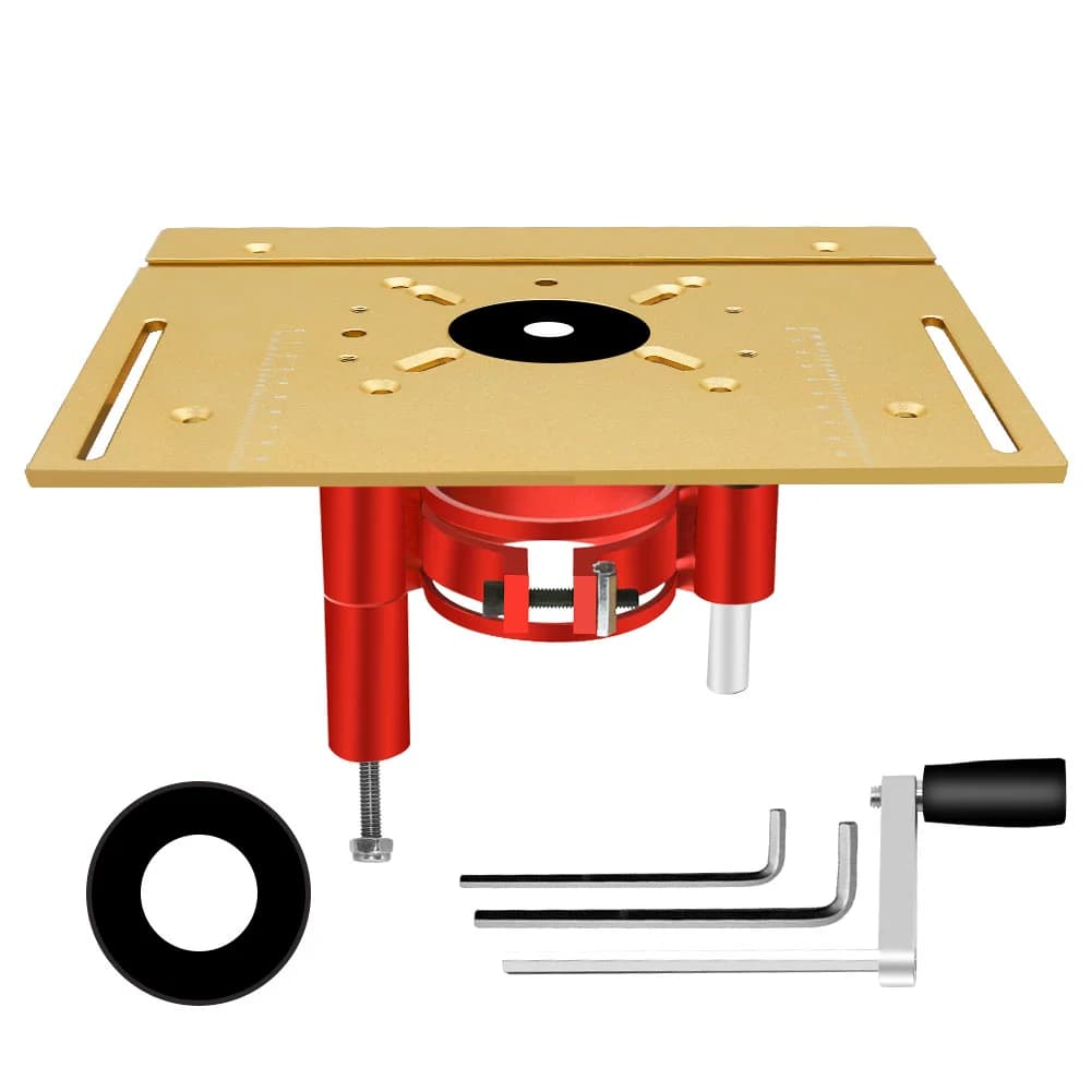 Sistema di sollevamento per fresatrice di precisione in alluminio con piastra di inserimento