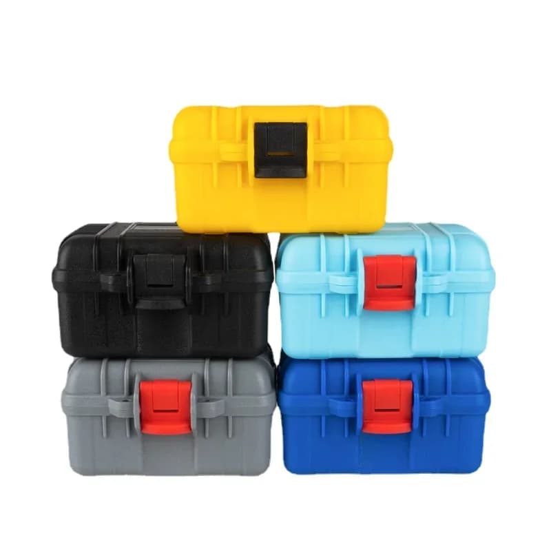 Mini cassetta portautensili in plastica con spugna, 125x112x70mm